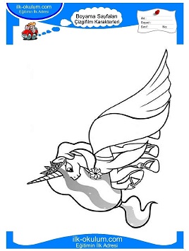 Çocuklar İçin My Little Poni Boyama Sayfaları 